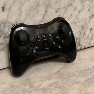 Genuine Nintendo Wii U Wireless Pro Controller – Black OEM – Rechargeable